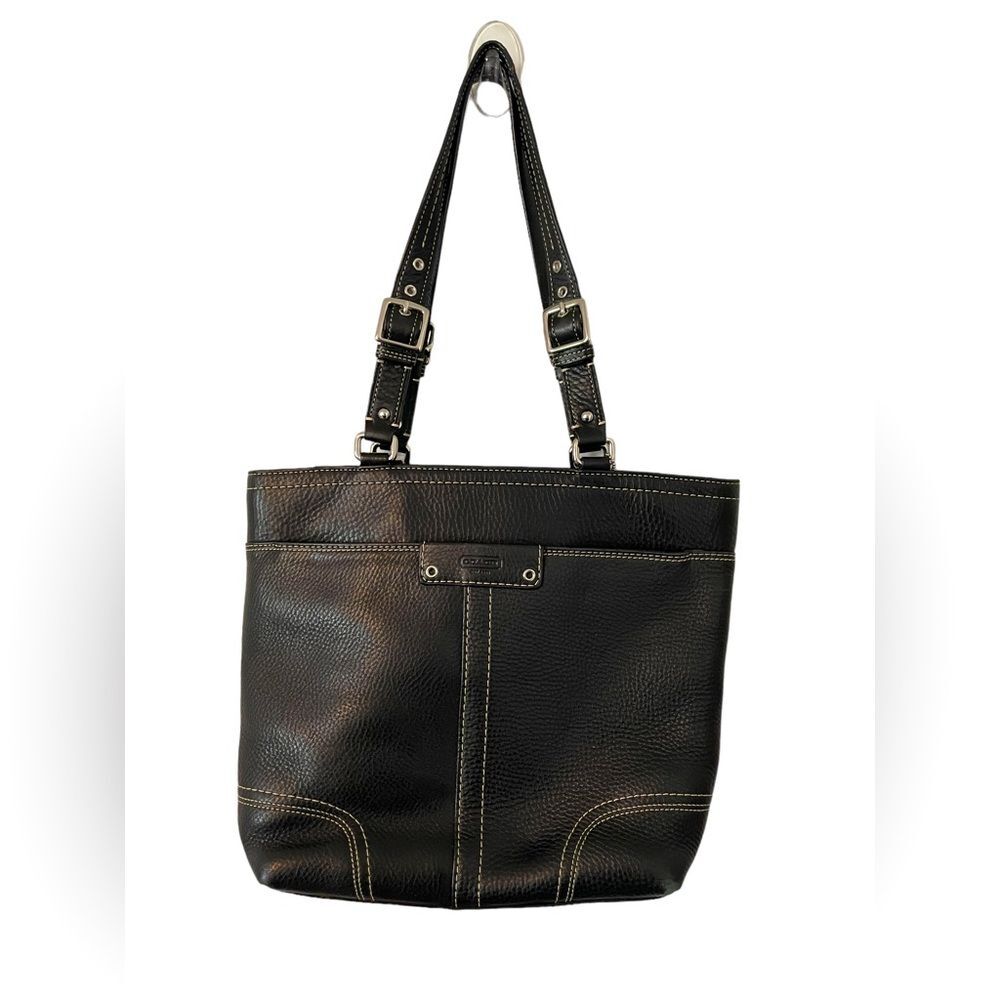 Coach E1073-F13089 Hamilton Black Pebbled Leather Shoulder Bag